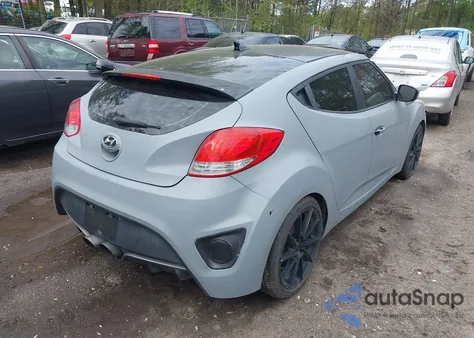 2015 Hyundai Veloster Turbo из США, поврежденный, VIN KMHTC6AE0FU221712